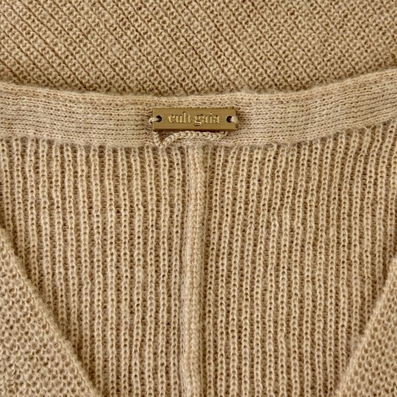 NWOT Cult Gaia Maxi Knit Short-Sleeve Joyce Faux-Wrap Dress - Picture 6 of 7